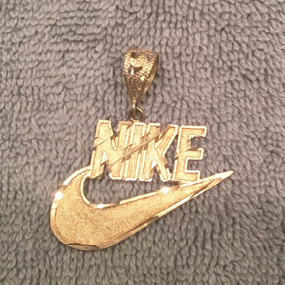Nike 14k gold necklace charm